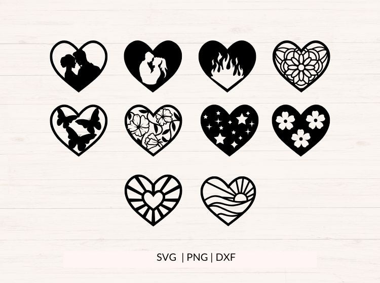 Valentine Heart SVG Bundle