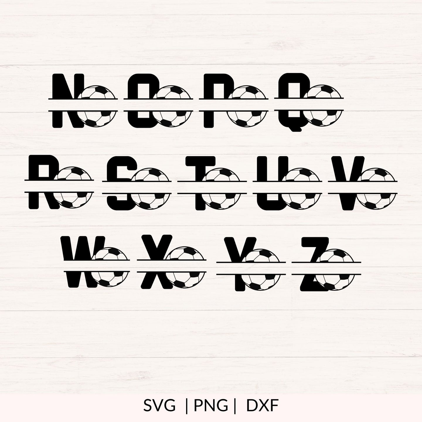 Soccer Monogram SVG - 26 Letters