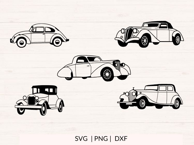 Vintage Car Bundle - 10 designs