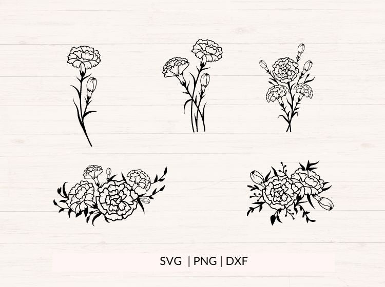 Carnations svg Bundle