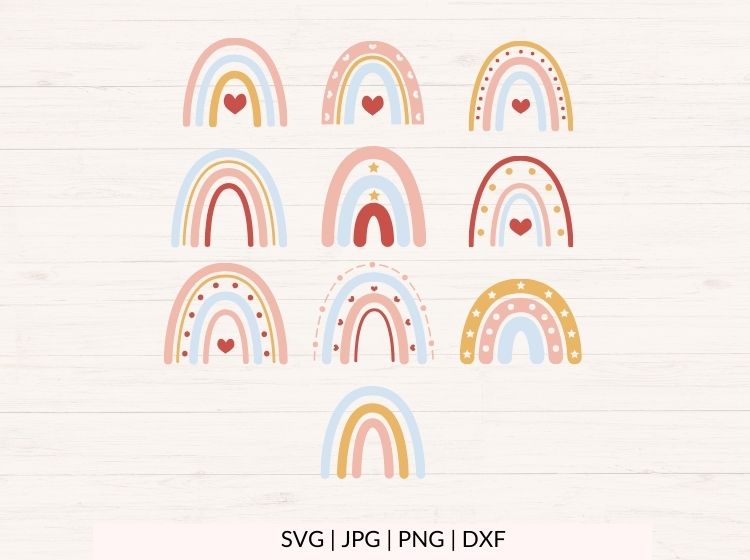 Boho Rainbow svg Bundle