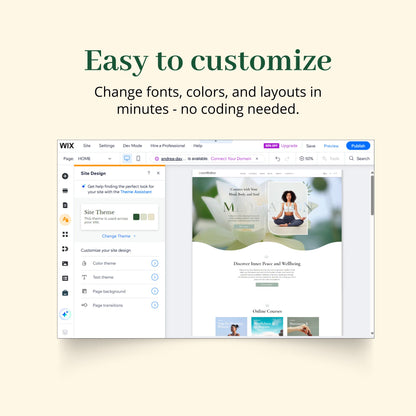 Meditation Instructor Wix Website Theme