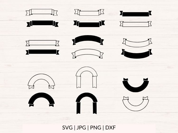 Ribbon Banners svg Bundle