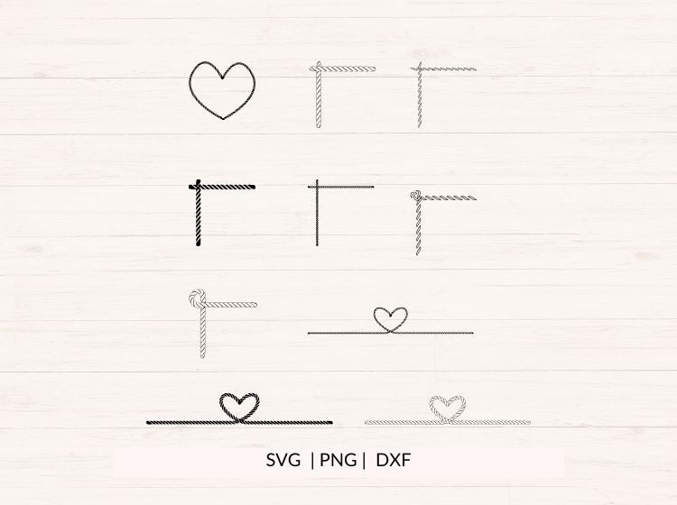 Rope svg Bundle for frames and borders