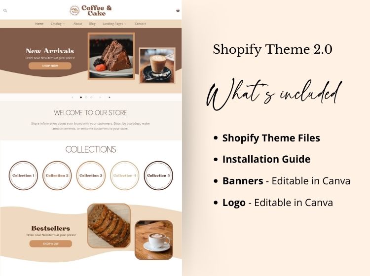 Coffee & Cake Shopify Template for Bakery