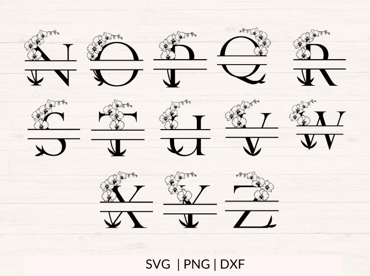 Orchids Monogram - 26 Letters (A-Z)