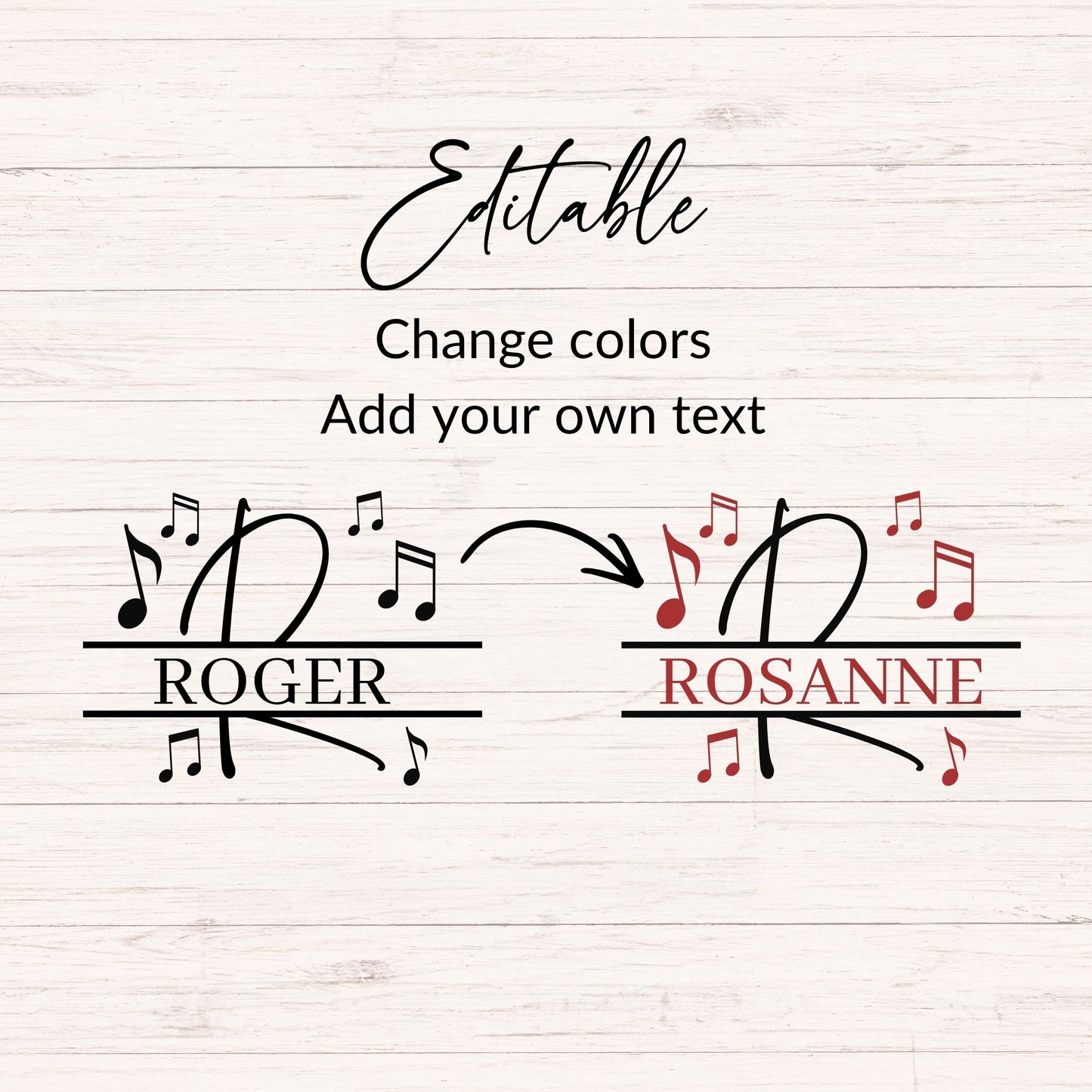 Music Split Monogram SVG Bundle A-Z