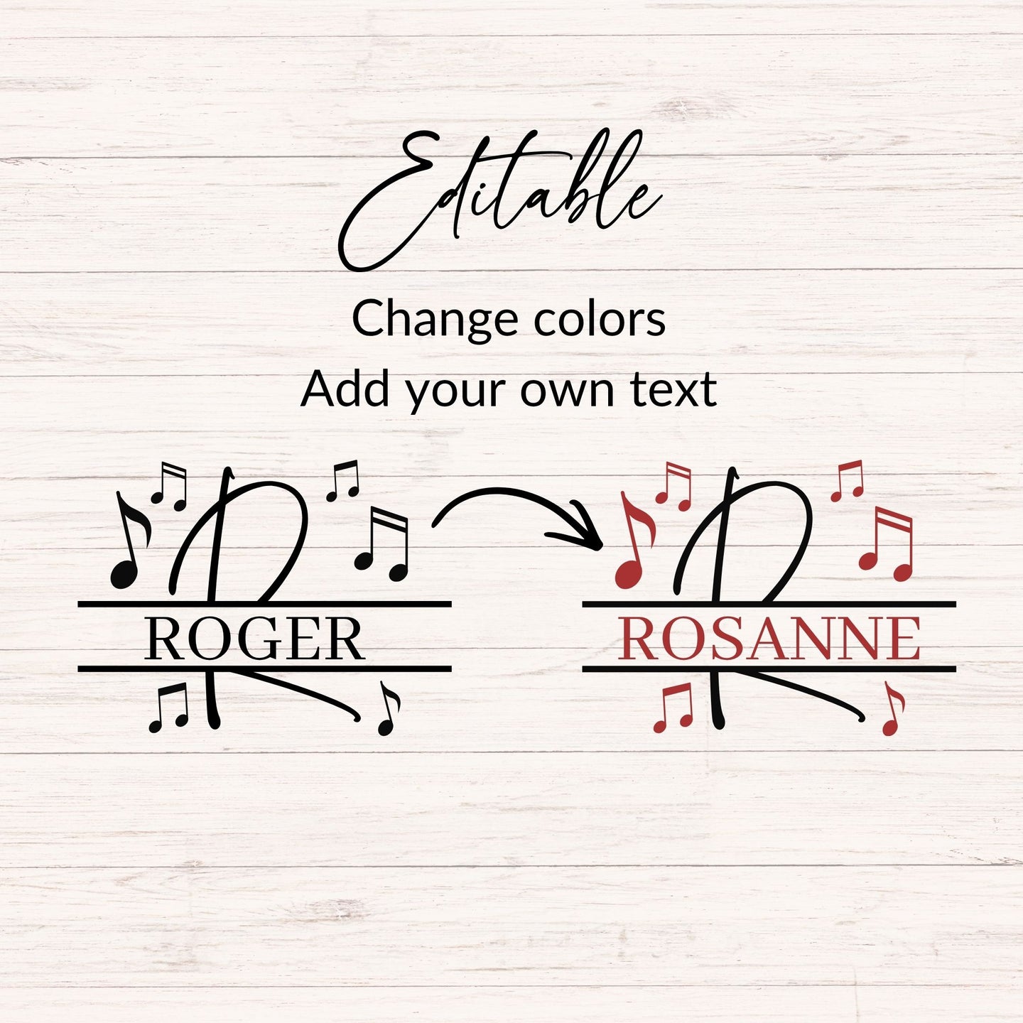 Music Split Monogram SVG Bundle A-Z