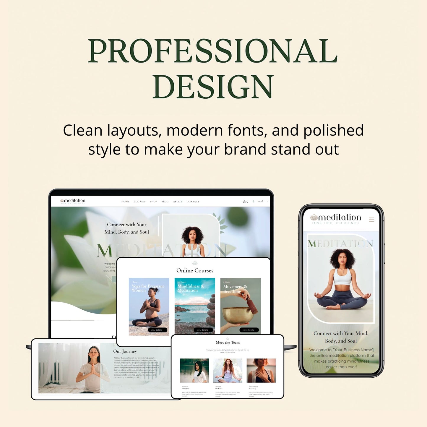 Meditation Instructor Wix Website Theme