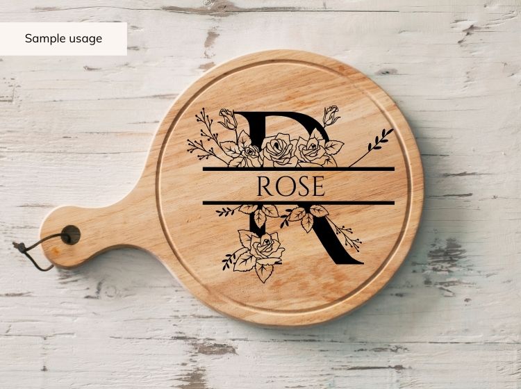 Rose Monogram - 26 Letters (A-Z)