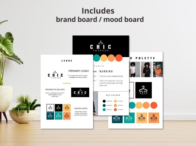 Chic Threads Theme - Brand Bundle Canva Templates