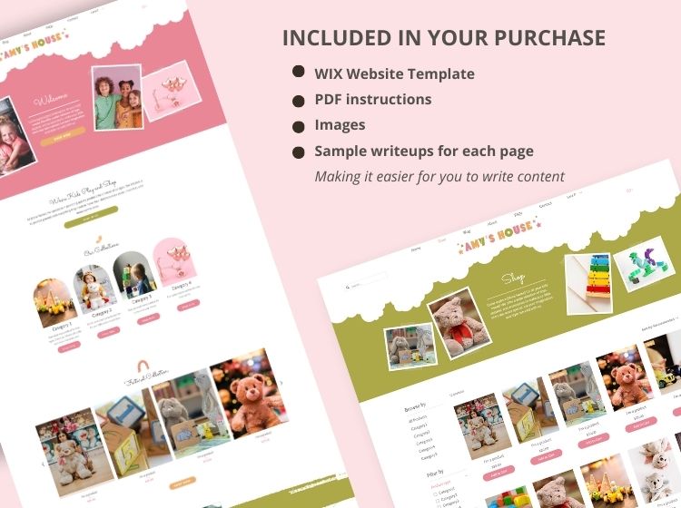 Kids Store Wix Website Theme