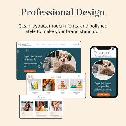 Pet Store Wix Website Template