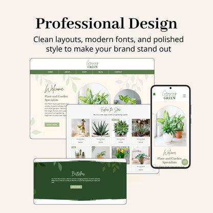 Garden Store Wix Website Theme