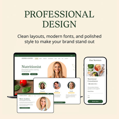 Nutritionist Wix Website Template