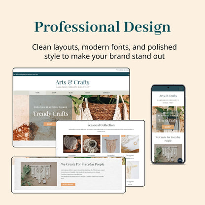 Craft Store Wix Website Theme