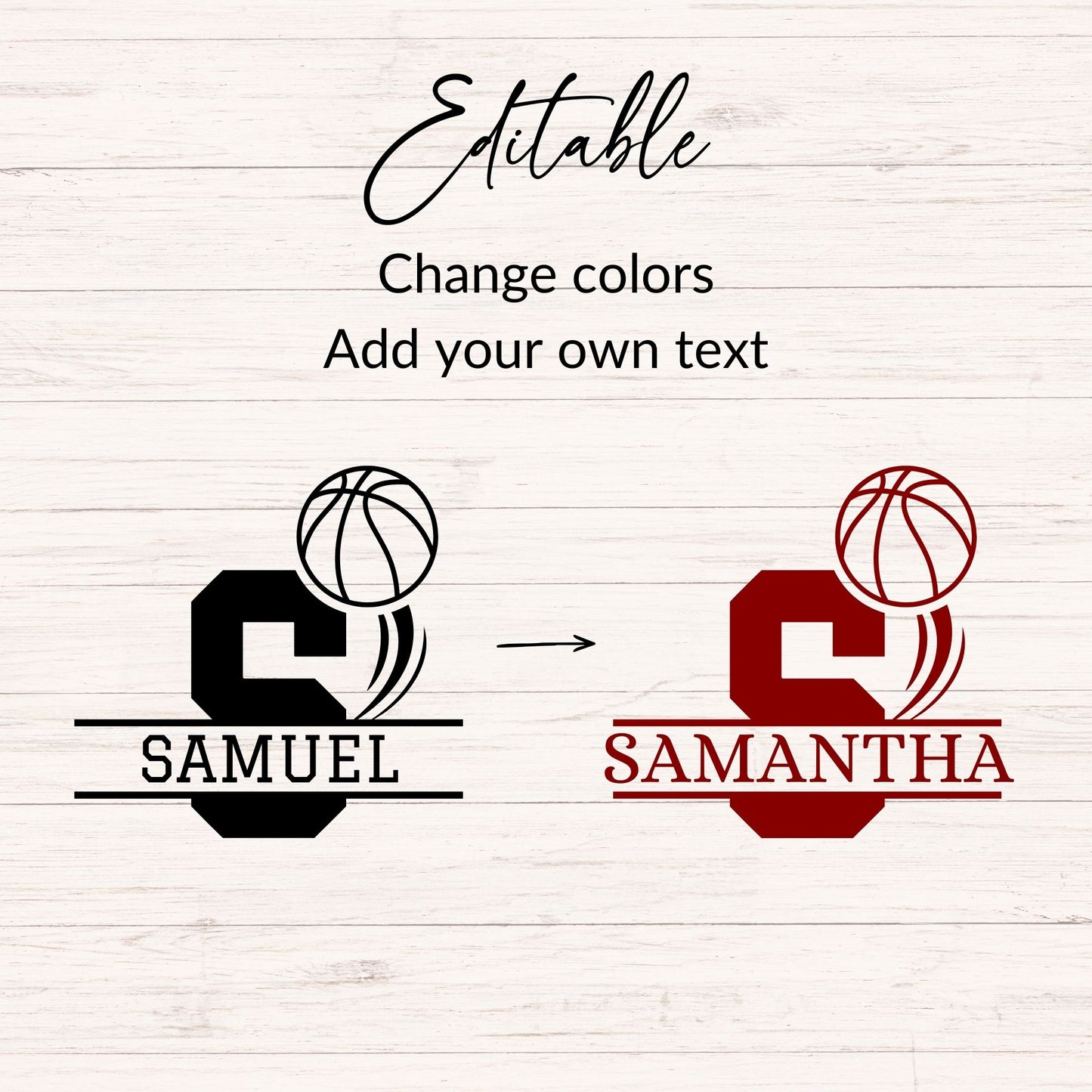 Basketball Monogram SVG - 26 Letters