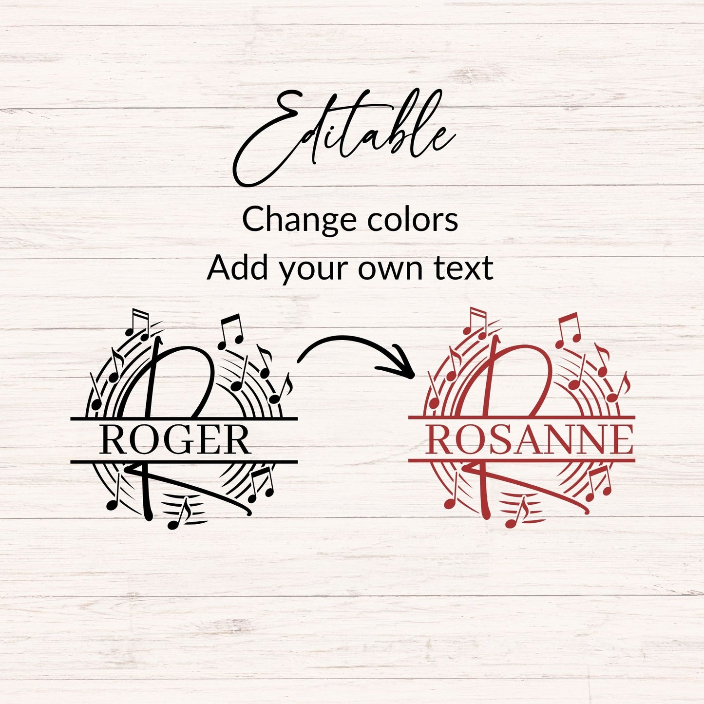 Music Monogram SVG Bundle A-Z