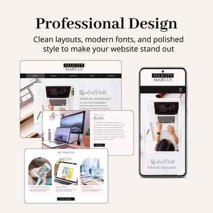 Virtual Assistant Wix Website Theme