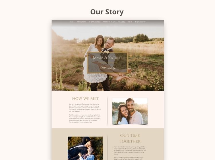 Wedding RSVP Wix Website Theme