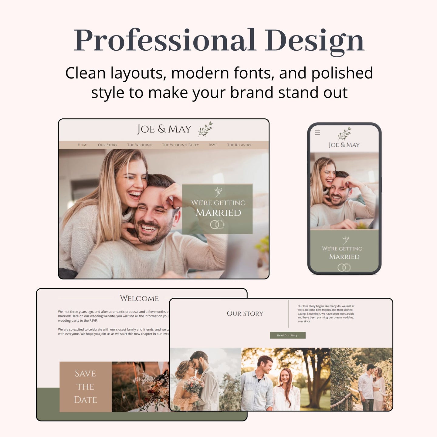 Wedding RSVP Wix Website Theme