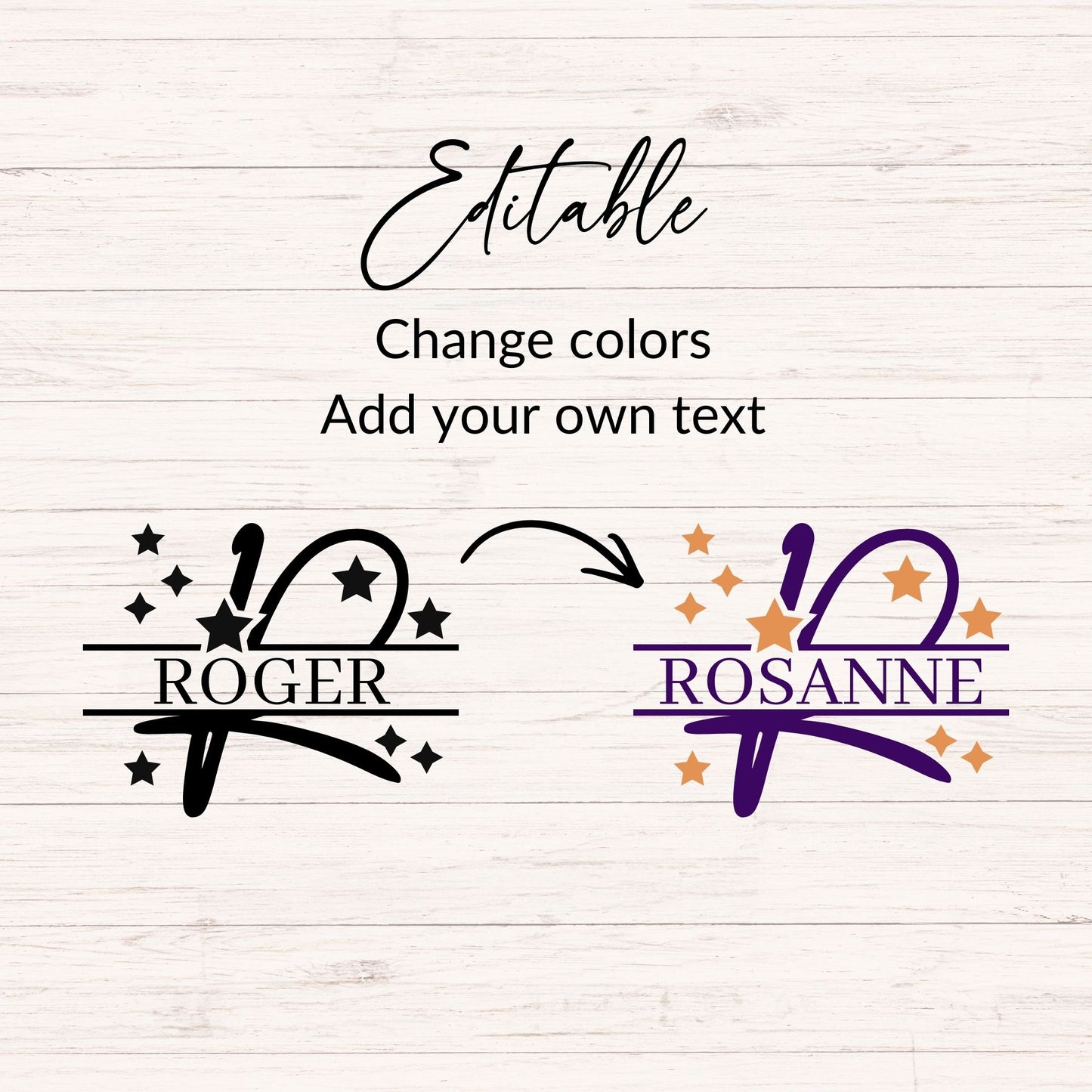 Star Monogram SVG Bundle A-Z