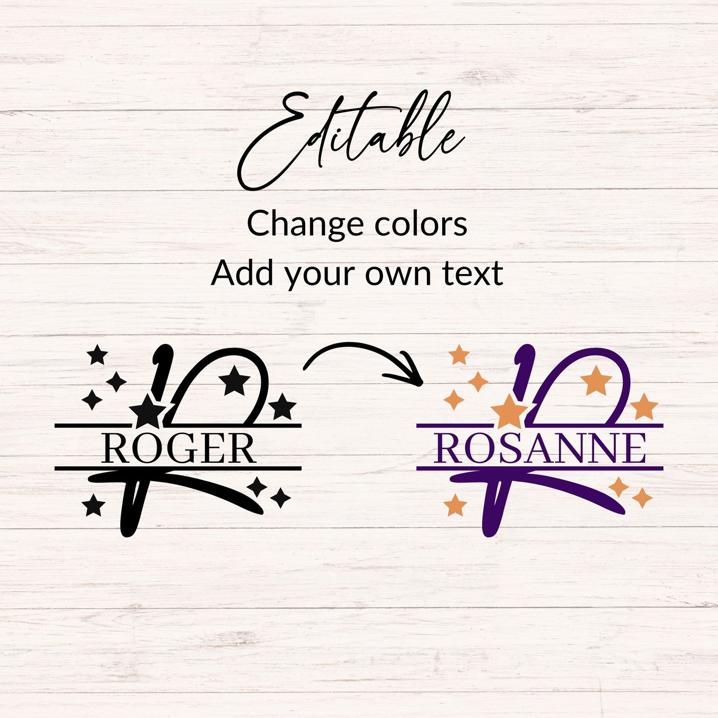 Star Monogram SVG Bundle A-Z