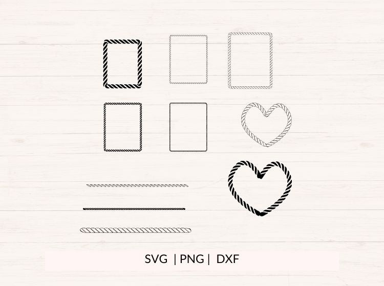 Rope svg Bundle for frames and borders