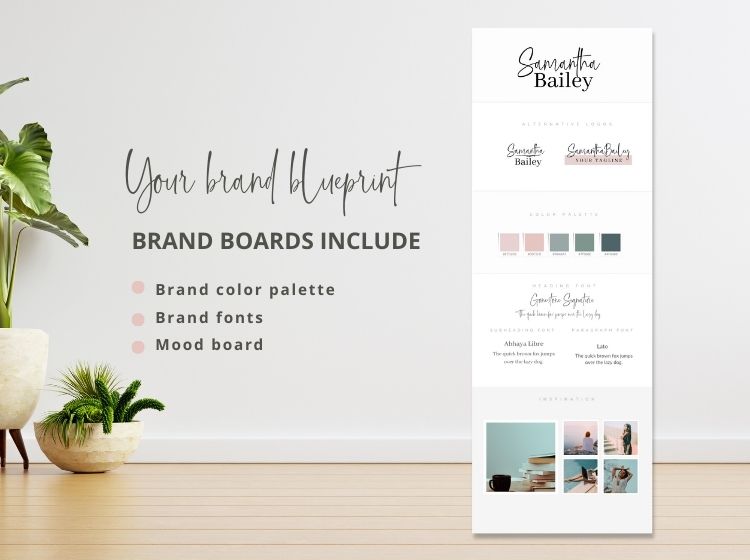 Samantha Theme - Logo & Brand Board Canva Templates