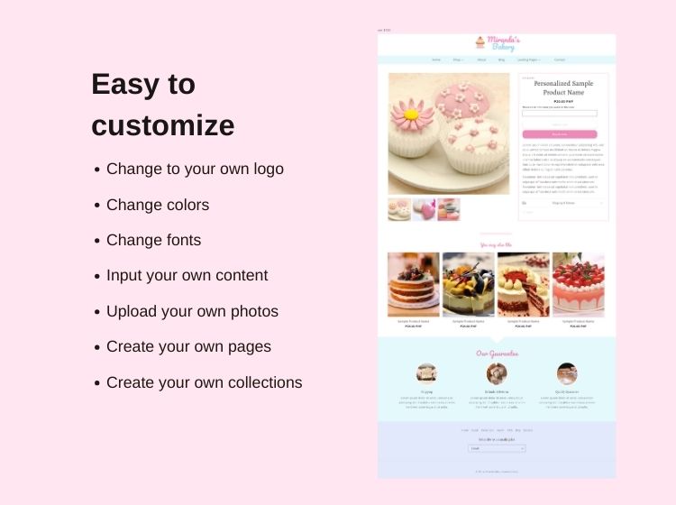 Miranda's Bakery Shopify Template