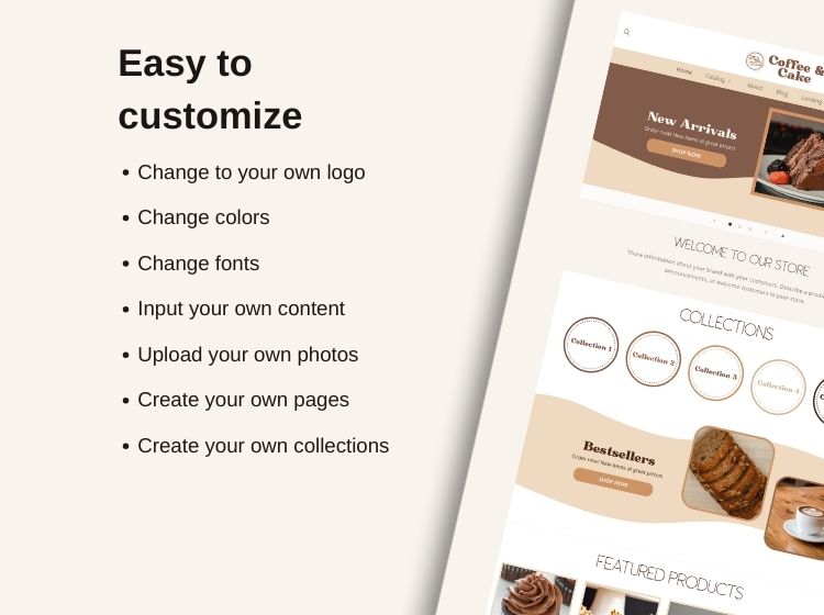 Coffee & Cake Shopify Template for Bakery