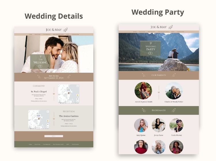 Wedding RSVP Wix Website Theme