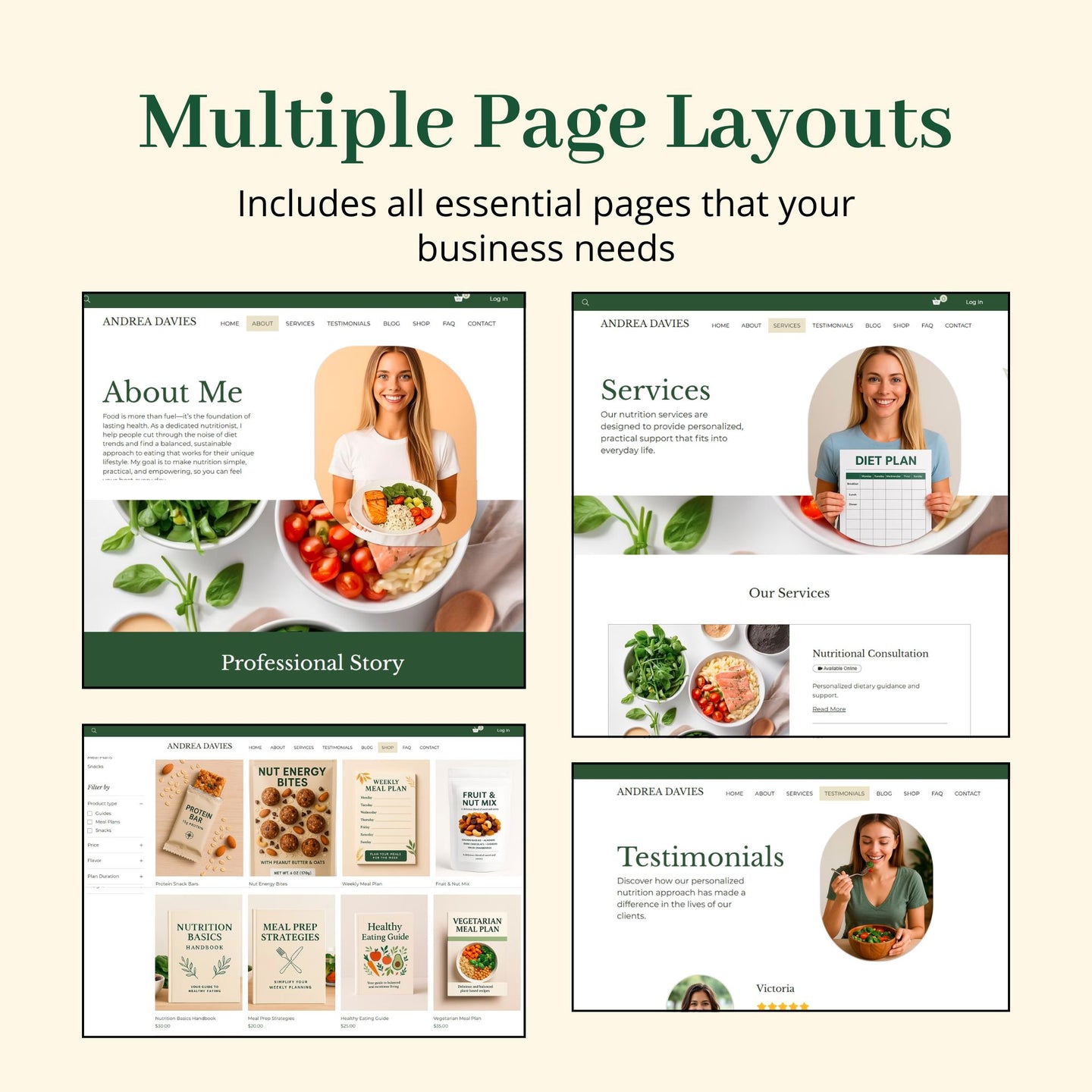 Nutritionist Wix Website Template