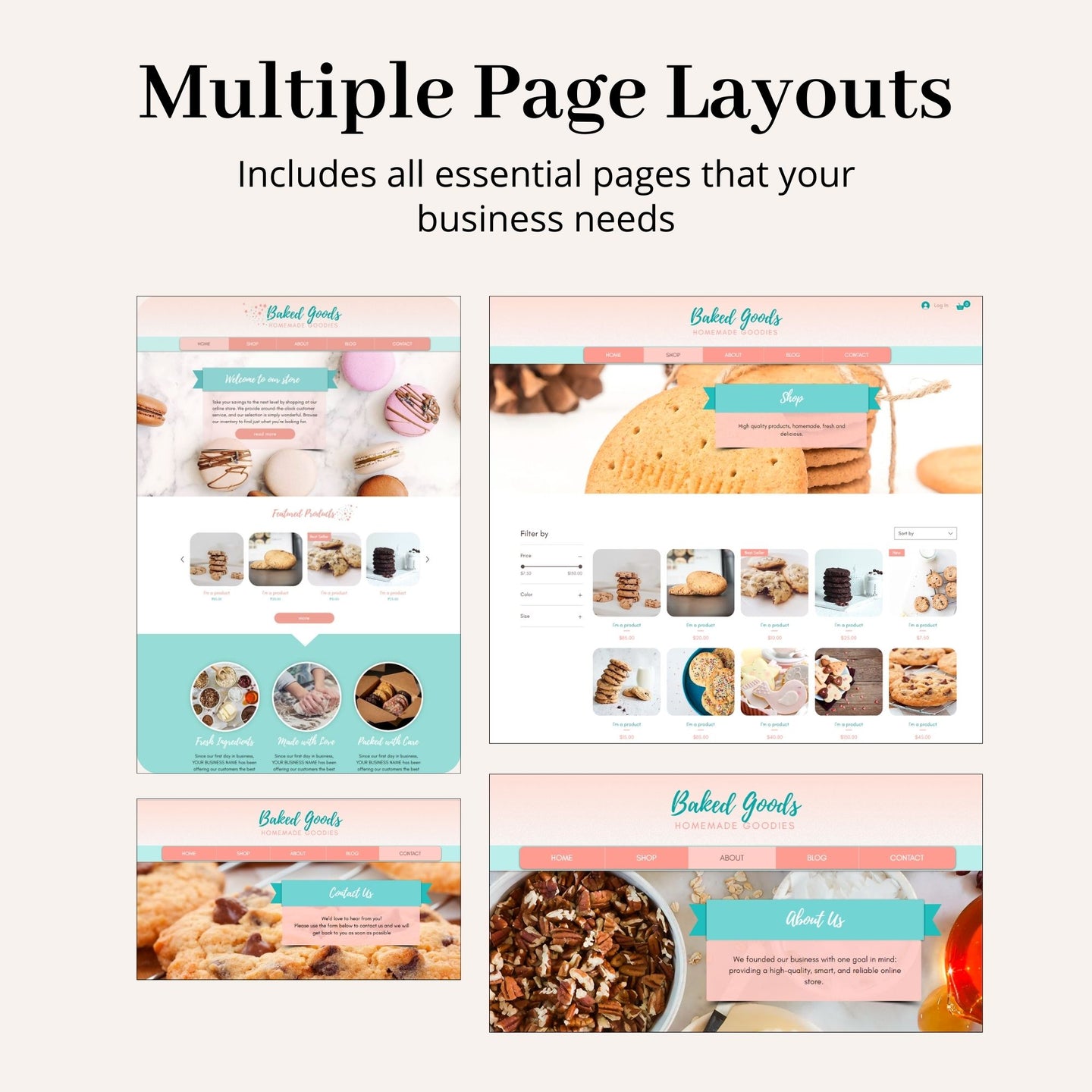 Bakery Wix Website Theme