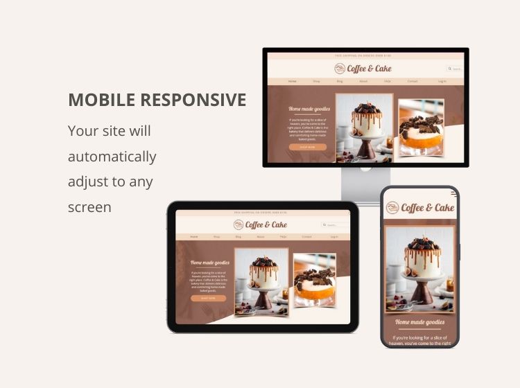 Coffee & Cake Bakery Wix Website Theme