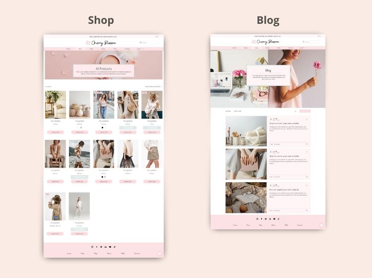 Cherry Blossom - Boutique Wix Website Theme