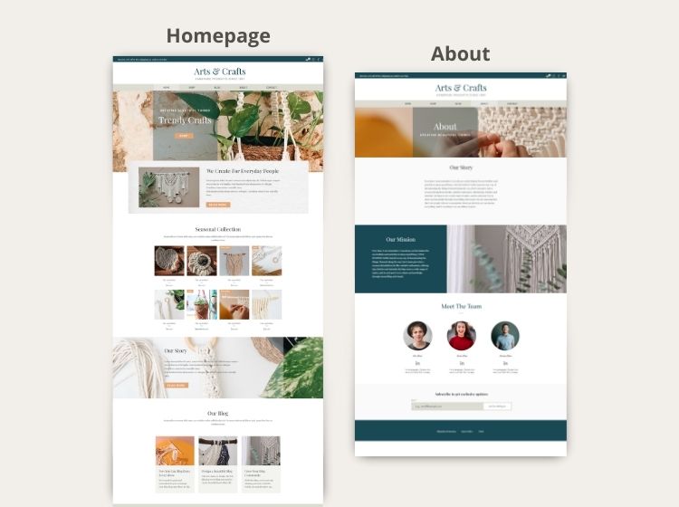 Craft Store Wix Website Theme