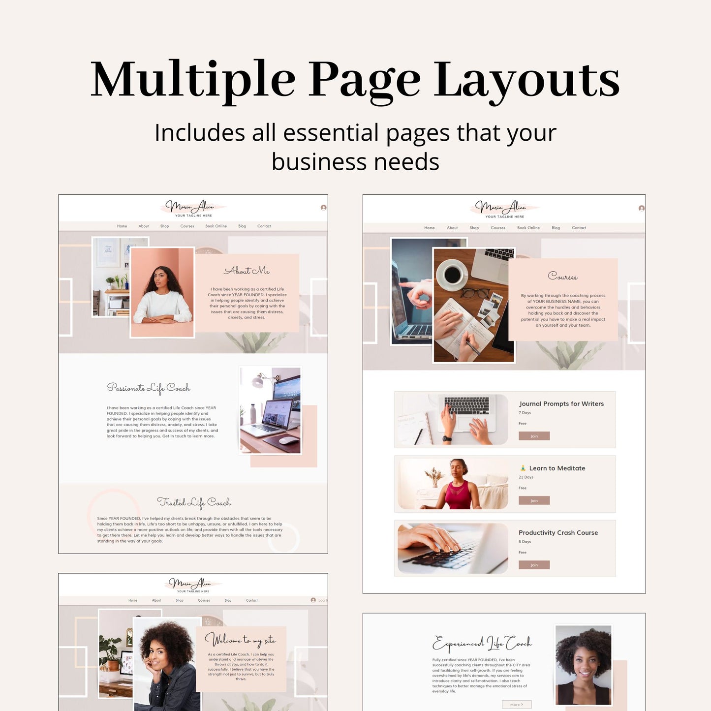 Coach Wix Website Theme