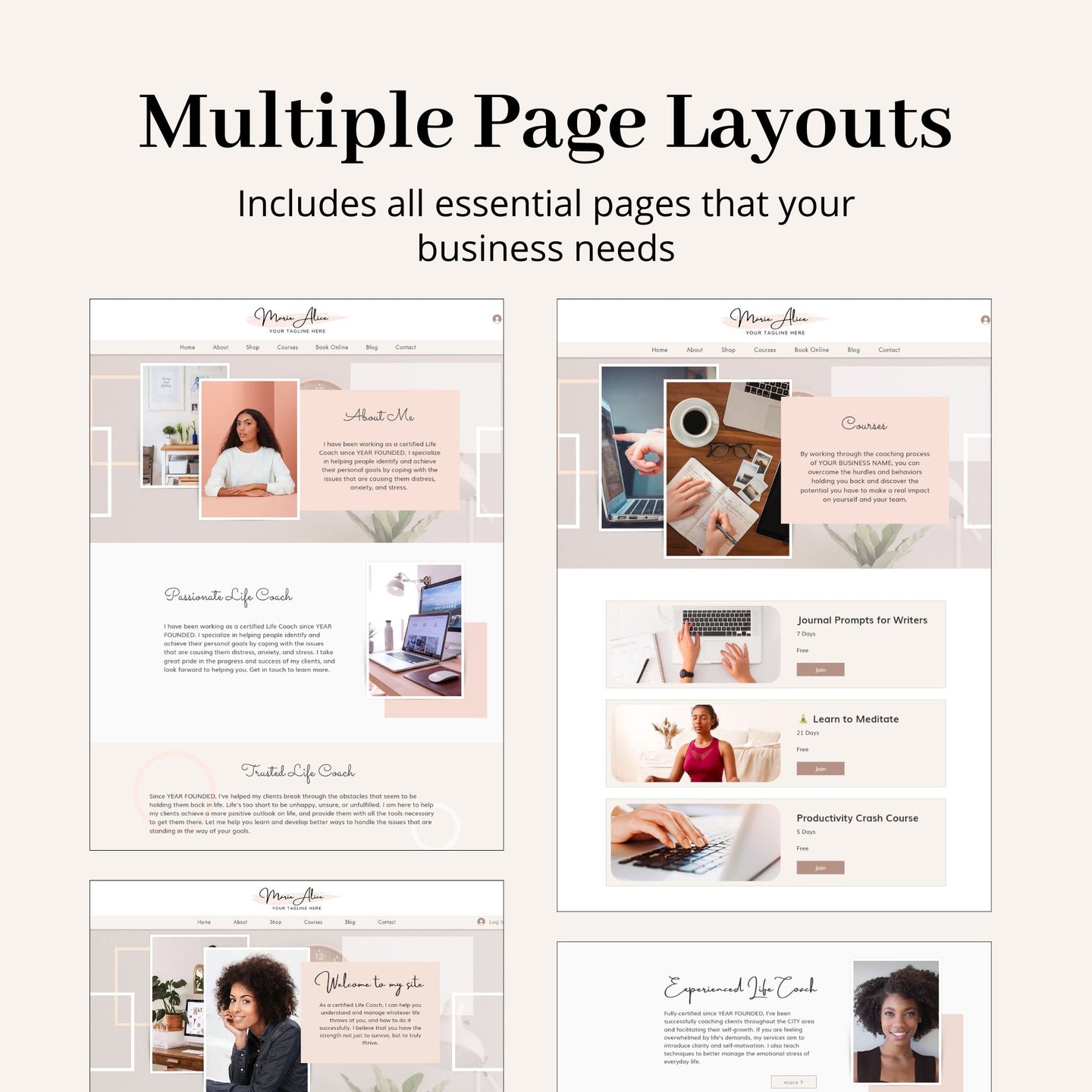 Coach Wix Website Theme