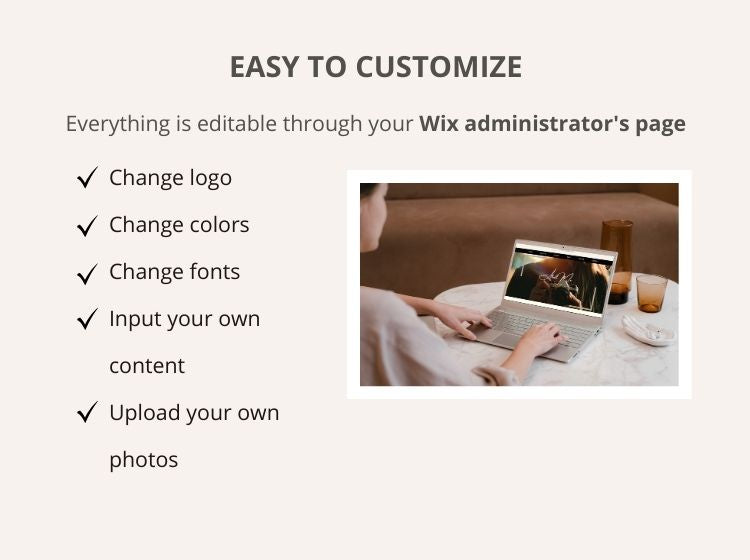 Photographer Wix Website Theme