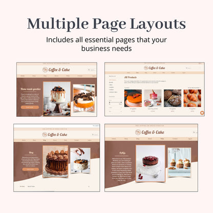 Coffee & Cake Bakery Wix Website Theme