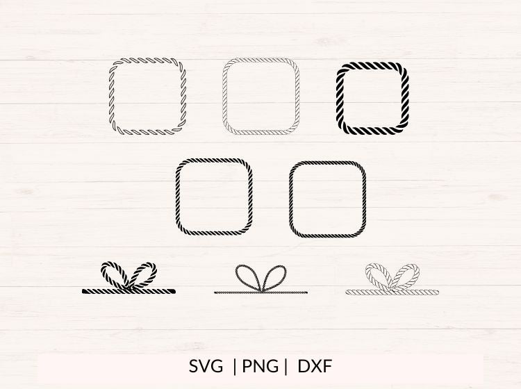 Rope svg Bundle for frames and borders