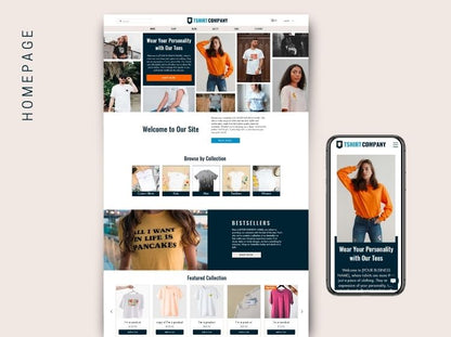 T-Shirt Store Wix Website Theme