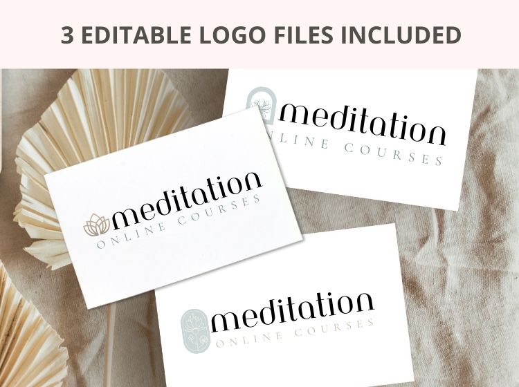 Meditation Theme - Logo & Brand Board Canva Templates