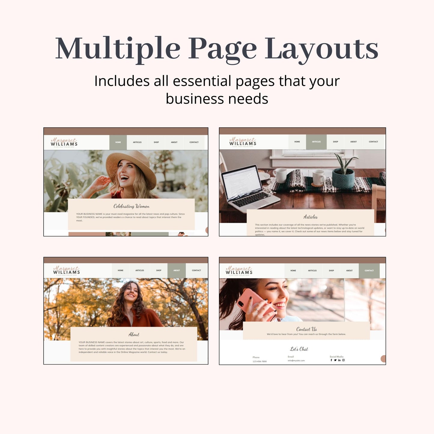 Boho Style Wix Website Theme for Bloggers