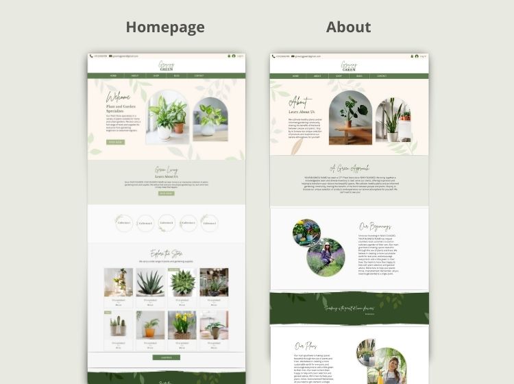 Garden Store Wix Website Theme