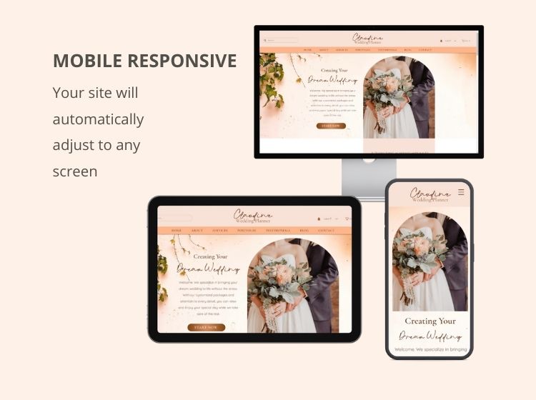 Wedding Coordinator Wix Website Theme