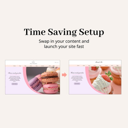 Sweet Creations Bakery Wix Website Theme