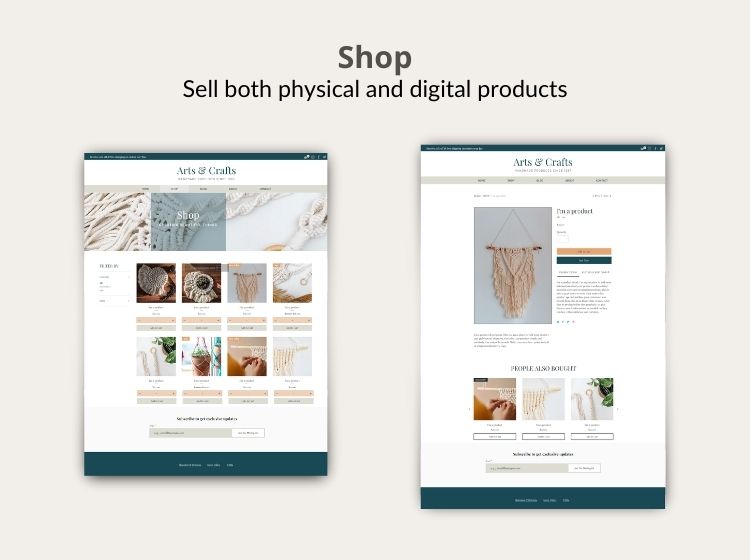 Craft Store Wix Website Theme