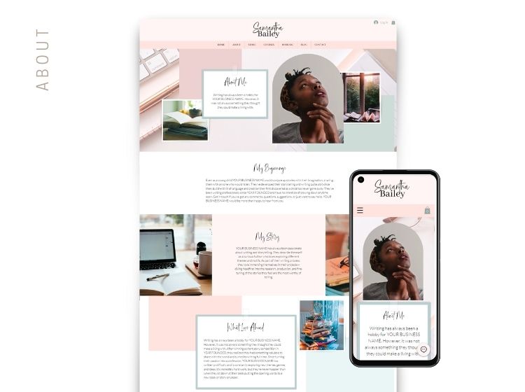 Author Wix Website Theme